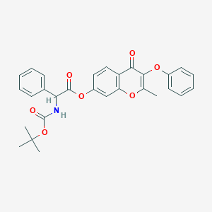 2-methyl-4-oxo-3-phenoxy-4H-chromen-7-yl [(tert-butoxycarbonyl)amino](phenyl)acetate