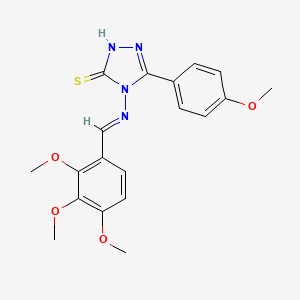 5-(4-Methoxyphenyl)-4-{[(E)-(2,3,4-trimethoxyphenyl)methylidene]amino}-4H-1,2,4-triazole-3-thiol