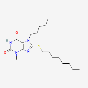 3-Methyl-8-octylsulfanyl-7-pentyl-3,7-dihydro-purine-2,6-dione