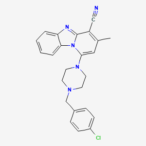 1-[4-(4-Chlorobenzyl)piperazin-1-yl]-3-methylpyrido[1,2-a]benzimidazole-4-carbonitrile