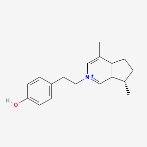 molecular formula C18H22NO+ B1199730 N-(p-Hydroxyphenethyl)actinidine CAS No. 15794-92-0