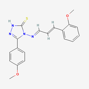 5-(4-Methoxyphenyl)-4-{[(E,2E)-3-(2-methoxyphenyl)-2-propenylidene]amino}-4H-1,2,4-triazole-3-thiol