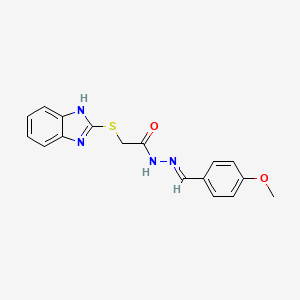 2-(1H-benzimidazol-2-ylsulfanyl)-N'-[(E)-(4-methoxyphenyl)methylidene]acetohydrazide