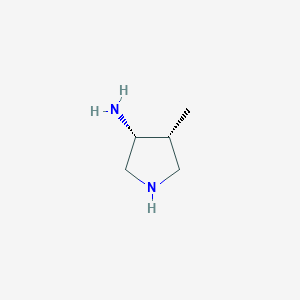 molecular formula C5H12N2 B119974 (3R,4R)-4-Methylpyrrolidin-3-amine CAS No. 144238-34-6