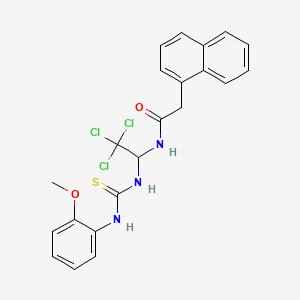 2-(1-Naphthyl)-N-[2,2,2-trichloro-1-({[(2-methoxyphenyl)amino]carbonothioyl}amino)ethyl]acetamide