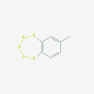 molecular formula C7H6S5 B1199743 7-Methylbenzopentathiepin 