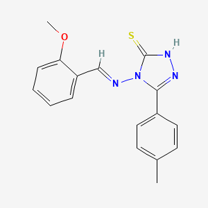 4-((2-Methoxybenzylidene)amino)-5-(4-methylphenyl)-4H-1,2,4-triazole-3-thiol