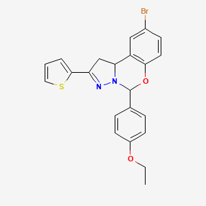 4-[9-Bromo-2-(2-thienyl)-1,10B-dihydropyrazolo[1,5-C][1,3]benzoxazin-5-YL]phenyl ethyl ether