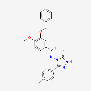 4-({(E)-[3-(Benzyloxy)-4-methoxyphenyl]methylidene}amino)-5-(4-methylphenyl)-4H-1,2,4-triazole-3-thiol