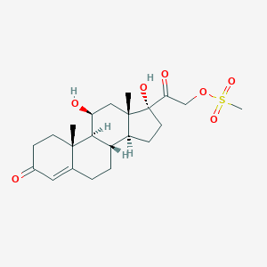 molecular formula C22H32O7S B119975 皮质醇 21-甲磺酸盐 CAS No. 6677-96-9