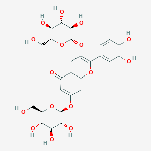 molecular formula C27H30O16 B1199750 cyanidin 3,7-di-O-beta-D-glucoside betaine 