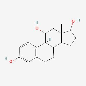 molecular formula C18H24O3 B11997556 Estra-1,3,5(10)-triene-3,11,17-triol 