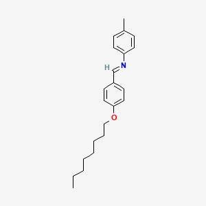 molecular formula C22H29NO B11997575 (4-Octyloxy-benzylidene)-P-tolyl-amine CAS No. 41468-32-0