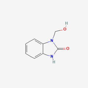 molecular formula C8H8N2O2 B11997582 1-(hydroxymethyl)-1,3-dihydro-2H-benzimidazol-2-one 