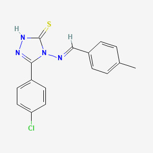 5-(4-Chlorophenyl)-4-((4-methylbenzylidene)amino)-4H-1,2,4-triazole-3-thiol