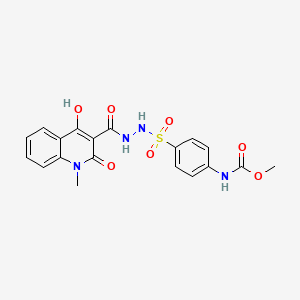 methyl N-[4-[[(4-hydroxy-1-methyl-2-oxoquinoline-3-carbonyl)amino]sulfamoyl]phenyl]carbamate