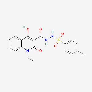 1-ethyl-4-hydroxy-N'-[(4-methylphenyl)sulfonyl]-2-oxo-1,2-dihydroquinoline-3-carbohydrazide