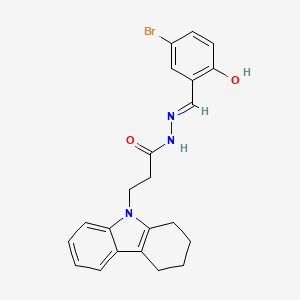 N'-[(E)-(5-bromo-2-hydroxyphenyl)methylidene]-3-(1,2,3,4-tetrahydro-9H-carbazol-9-yl)propanehydrazide