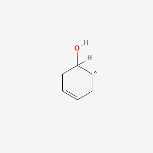 molecular formula C6H7O B1199767 Cyclohexadienyl, 6-hydroxy- CAS No. 11084-15-4