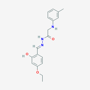 N'-[(E)-(4-ethoxy-2-hydroxyphenyl)methylidene]-2-(3-toluidino)acetohydrazide