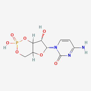 molecular formula C9H12N3O7P B1199771 4-amino-1-[(6R,7S)-2,7-dihydroxy-2-oxo-4a,6,7,7a-tetrahydro-4H-furo[3,2-d][1,3,2]dioxaphosphinin-6-yl]pyrimidin-2-one 