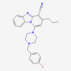 1-[4-(4-Fluorobenzyl)piperazin-1-yl]-3-propylpyrido[1,2-a]benzimidazole-4-carbonitrile