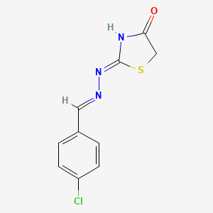 Thiazolidin-4-one, 2-(4-chlorobenzylidenhydrazono)-