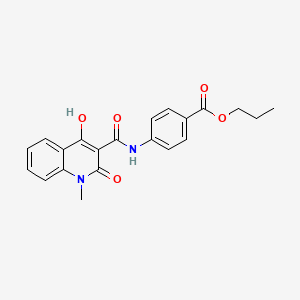 Propyl 4-{[(4-hydroxy-1-methyl-2-oxo-1,2-dihydroquinolin-3-yl)carbonyl]amino}benzoate