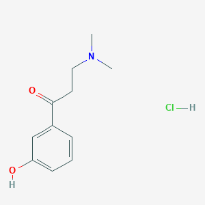 molecular formula C11H16ClNO2 B11997910 3-(Dimethylamino)-1-(3-hydroxyphenyl)propan-1-one hydrochloride CAS No. 5453-62-3