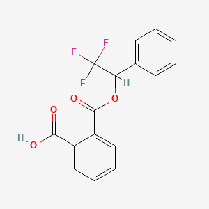 molecular formula C16H11F3O4 B11997917 2-[(2,2,2-Trifluoro-1-phenylethoxy)carbonyl]benzoic acid CAS No. 573-78-4