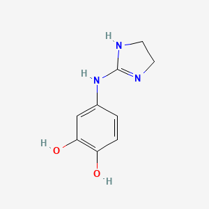 molecular formula C9H11N3O2 B1199796 (3,4-Dihydroxyphenylamino)-2-imidazoline CAS No. 57101-49-2