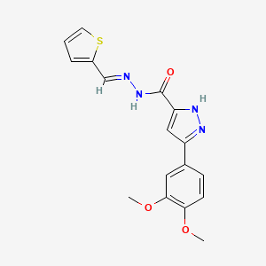 3-(3,4-dimethoxyphenyl)-N'-[(E)-2-thienylmethylidene]-1H-pyrazole-5-carbohydrazide