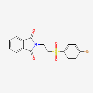 molecular formula C16H12BrNO4S B11997984 2-{2-[(4-bromophenyl)sulfonyl]ethyl}-1H-isoindole-1,3(2H)-dione 