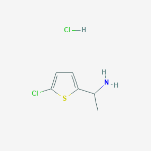 molecular formula C6H9Cl2NS B11998000 1-(5-Chlorothiophen-2-yl)ethan-1-amine hydrochloride 