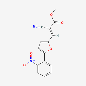 molecular formula C15H10N2O5 B11998021 2-Cyano-3-(5-(2-nitro-phenyl)-furan-2-YL)-acrylic acid methyl ester 