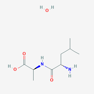 molecular formula C9H20N2O4 B11998081 (2S)-2-[[(2S)-2-Azaniumyl-4-methylpentanoyl]amino]propanoate 