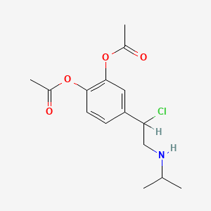 molecular formula C15H20ClNO4 B1199809 2-(3,4-Diacetoxyphenyl)-2-chloro-N-isopropyl-1-ethanamine CAS No. 98634-91-4