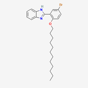 molecular formula C25H33BrN2O B11998114 1H-Benzimidazole, 2-[5-bromo-2-(dodecyloxy)phenyl]- CAS No. 62871-38-9