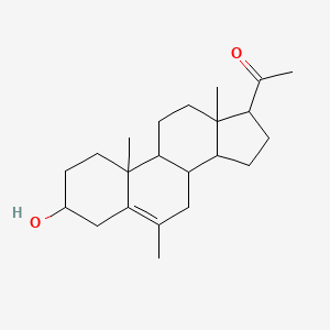 molecular formula C22H34O2 B11998178 3-Hydroxy-6-methylpregn-5-en-20-one CAS No. 975-53-1