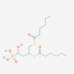 B1199820 2,3-Bis(hexanoylthio)propylphosphomethanol CAS No. 127572-15-0