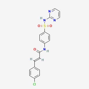 3-(4-Chlorophenyl)-N-(4-((2-pyrimidinylamino)sulfonyl)phenyl)acrylamide