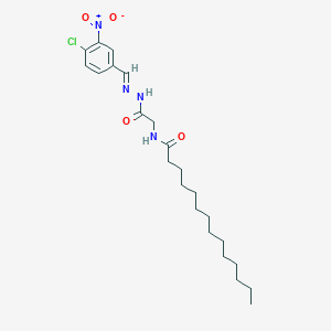 N-(2-(2-(4-Chloro-3-nitrobenzylidene)hydrazino)-2-oxoethyl)tetradecanamide