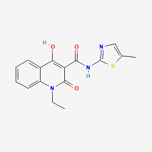 1-ethyl-4-hydroxy-N-(5-methyl-1,3-thiazol-2-yl)-2-oxo-1,2-dihydroquinoline-3-carboxamide