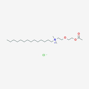 molecular formula C22H46ClNO3 B11998260 2-(2-acetyloxyethoxy)ethyl-dimethyl-tetradecylazanium;chloride CAS No. 144009-06-3