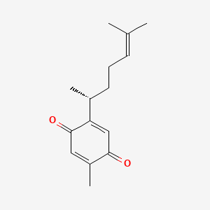 molecular formula C15H20O2 B1199829 2-methyl-5-[(2R)-6-methylhept-5-en-2-yl]cyclohexa-2,5-diene-1,4-dione CAS No. 69301-26-4