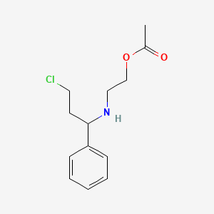 molecular formula C13H18ClNO2 B1199830 2-[(3-Chloro-1-phenylpropyl)amino]ethyl acetate CAS No. 83404-59-5