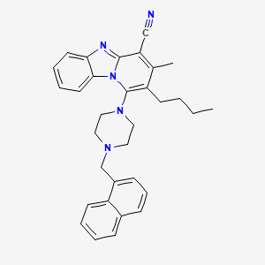 2-Butyl-3-methyl-1-[4-(naphthalen-1-ylmethyl)piperazin-1-yl]pyrido[1,2-a]benzimidazole-4-carbonitrile