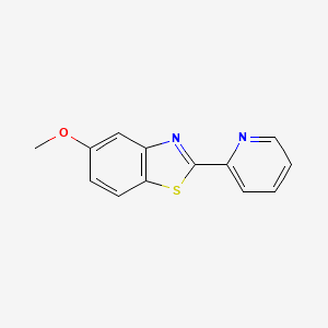 molecular formula C13H10N2OS B11998376 Benzothiazole, 5-methoxy-2-(2-pyridyl)- CAS No. 39876-33-0