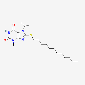 8-Dodecylsulfanyl-7-isopropyl-3-methyl-3,7-dihydro-purine-2,6-dione