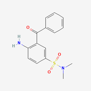 molecular formula C15H16N2O3S B11998433 4-Amino-3-benzoyl-n,n-dimethylbenzenesulfonamide CAS No. 33249-62-6